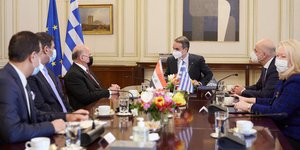 Ο Κυριάκος Μητσοτάκης συναντήθηκε με τον υπουργό Εξωτερικών του Ιράκ