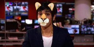 Η παρουσιάστρια του BBC με φίλτρο γάτας