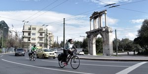Ποδηλάτρια στην Αθήνα