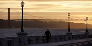 Άδειοι δρόμοι μετά την επιβολή lockdown στην πρωτεύουσα της Πορτογαλίας, Λισαβόνα