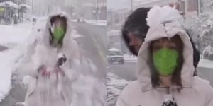 Η ρεπόρτερ του ΣΚΑΪ στα χιόνια