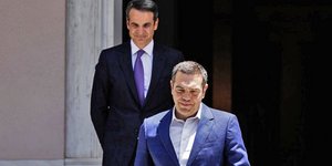 Ο Κυριάκος Μητσοτάκης και ο Αλέξης Τσίπρας / Φωτογραφία: Konstantinos Tsakalidis-SOOC