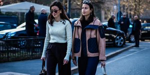 γυναίκες με παλτό στην εβδομάδα μόδας