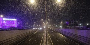 Αδεια εθνική οδός λόγω χιονιά