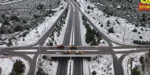 Εντυπωσιακό βίντεο drone: Η Εθνική Οδός Αθηνών – Λαμίας στα λευκά
