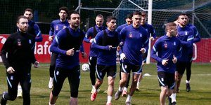 Η προπόνηση της Εθνικής ομάδας
