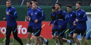 Προπόνηση των Ελλήνων διεθνών