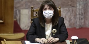 Η πρόεδρος της Δημοκρατίας, Κατερίνα Σακελλαροπούλου