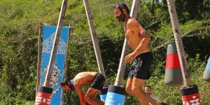 O Γιώργος Κοψιδάς σε αγώνισμα ασυλίας με τον Καλλίδη