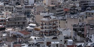 Πανοραμική εικόνα σε γειτονιά της Αθήνας