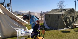 rapid test σε υπάλληλο της πολιτικής προστασίας