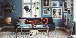 Vintage μπλε σπίτι