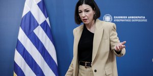 Η κυβερνητική εκπρόσωπος Αριστοτελία Πελώνη