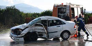 Αυτοκίνητο μετά από τροχαίο δυστυχήμα
