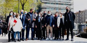 Η ομαδική φωτογραφία της Γαλλικής Αριστεράς/Φωτογραφία Twitter Anne Hidalgo