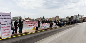 Κινητοποίηση κατά της μεταναστευτικής πολιτικής στη Χίο