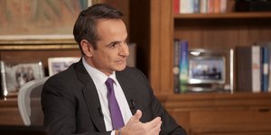 Ο Κυριάκος Μητσοτάκης στο Μέγαρο Μαξίμου