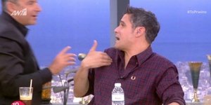 Ο Δημήτρης Ουγγαρέζος με τον Γιώργο Λιάγκα