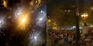 Εικόνες από πάρτι στις πλατείες