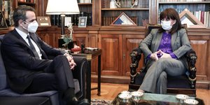 Κατερίνα Σακελλαροπούλου και Κυριάκος Μητσοτάκης