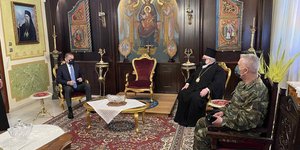 O υφυπουργός Εθνικής Άμυνας Αλκ. Στεφανής στον Εβρο