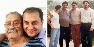 Οι φωτογραφίες που ανέβασε ο Χάρης Θεοχάρης στo facebook για τον πατέρα του