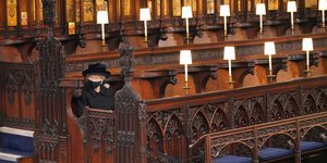 Η βασίλισσα Ελισάβετ στην κηδεία του πρίγκιπα Φίλιππου