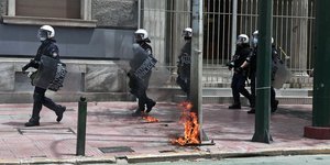 Αστυνομικοί στο κέντρο της Αθήνας 