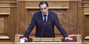 Ο Αδωνις Γεωργιάδης στη Βουλή