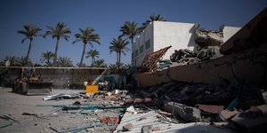 Εικόνα μετά την αεροπορική επιδρομή του Ισραήλ στη Λωρίδα της Γάζας