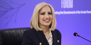Η πρόεδρος του ΚΙΝΑΛ, Φώφη Γεννηματά