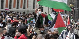 Διαδήλωση στην Ισπανία υπέρ των Παλαιστίνιων