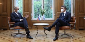 Ο Γιανέζ Γιάνσα και ο Κυριάκος Μητσοτάκης