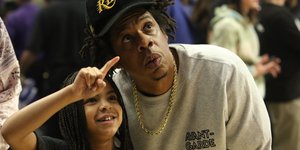 Ο Τζέι Ζι με την 9χρονη κόρη του Μπλου Ίβι