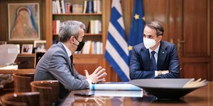 Κυριάκος Μητσοτάκης με Κωνσταντίνο Ζέρβα