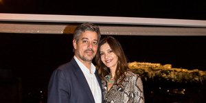 Κατερίνα Λέχου, Μάνος Στρατάκης σε βραδινή τους έξοδο