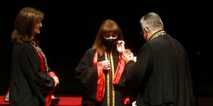 Αναγόρευση της Κατερίνας Σακελλαροπούλου σε επίτιμη διδάκτορα της Νομικής του ΑΠΘ