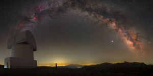 Starry night at Helmos Observatory