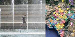 Καύσωνας στην Αττική / χάρτης με κλιματιζόμενους χώρους