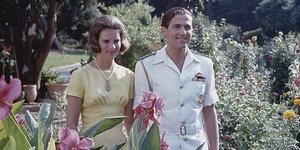 O τέως βασιλιάς Κωνσταντίνος με τη σύζυγό του Άννα Μαρία, σε νεαρή ηλικία