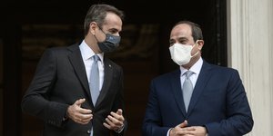 Κυριάκος Μητσοτάκης με το Αμπντέλ Φατάχ αλ Σίσι