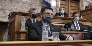 Ο Σωτήρης Τσιόδρας, ο Νίκος Χαρδαλιάς και ο Παναγιώτης Αρκουμανέας