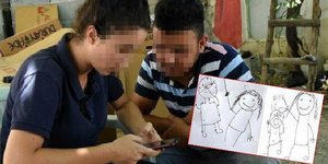 H μητέρα και ο πατριός των παιδιών και οι ζωγραφιές που αυτά έφτιαξαν με την κακοποίησή τους 