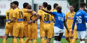 Οι παίκτες της ΑΕΚ στο ματς με τη Φίτεσε