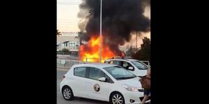 Φωτιά σε τροχόσπιτο στο Παγκρήτιο Στάδιο