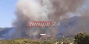 Μαίνεται η φωτιά στη Δροσιά Αχαΐας