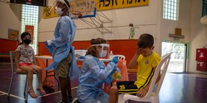 Εμβολιαστικό κέντρο για παιδιά στο Ισραήλ