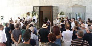 Θλίψη στην κηδεία της Μάγιας Λυμπεροπούλου
