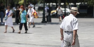 Στιγμιότυπο από το κέντρο της Αθήνας