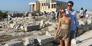 Η Μαρία Ολυμπία με τον σύντροφό της Περεγκρίν Πίρσον